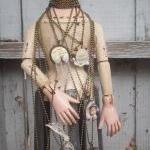 Ooak Assemblage Art Necklace... Heartsong
